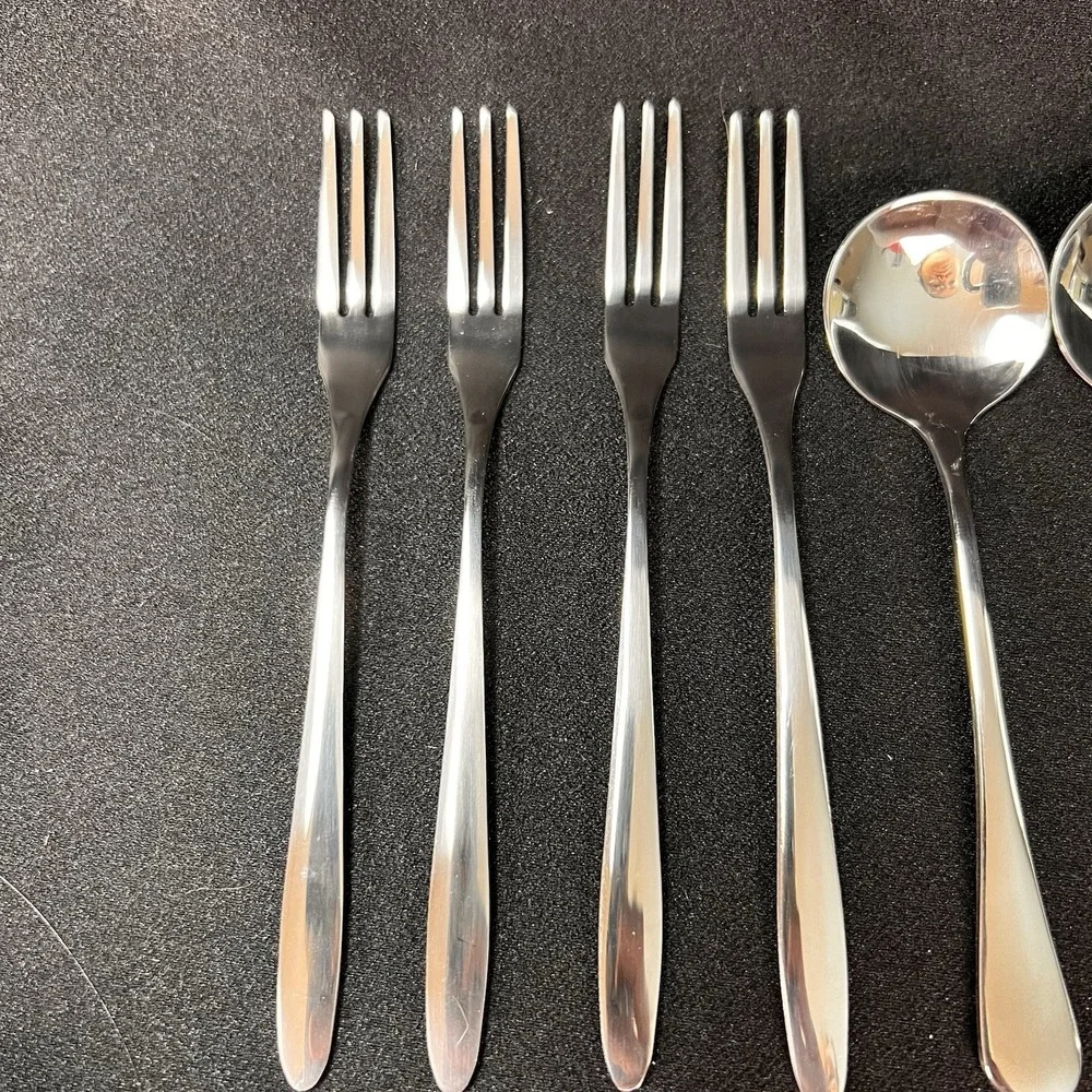 Unbranded Flatware Set 8pc Silver Excellent Stainless Steel Forks Spoons